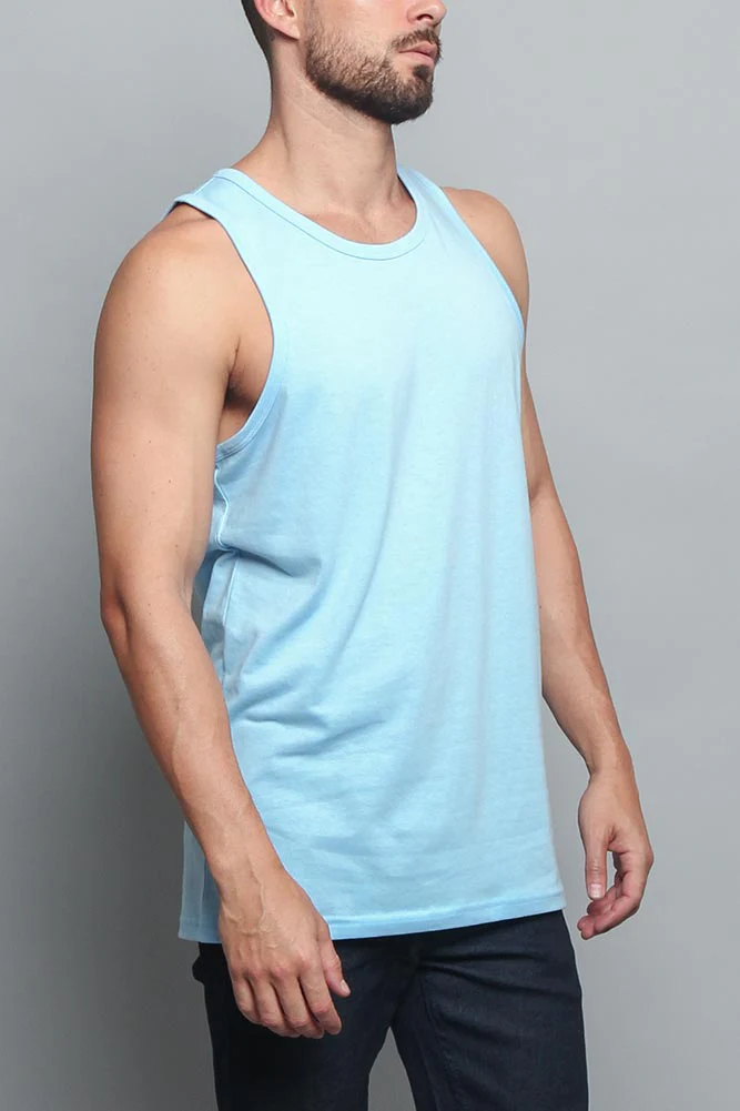 Basic Essential Straight Hem Long Length Tank Top - Image 34