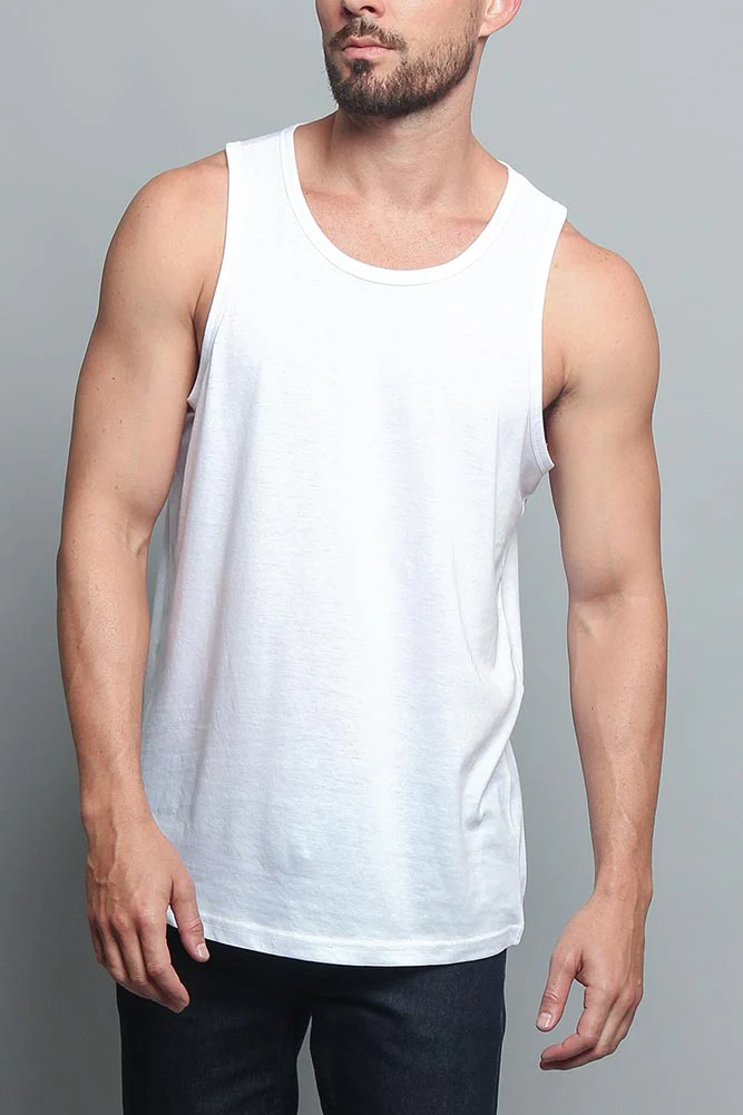 Basic Essential Straight Hem Long Length Tank Top - Image 40