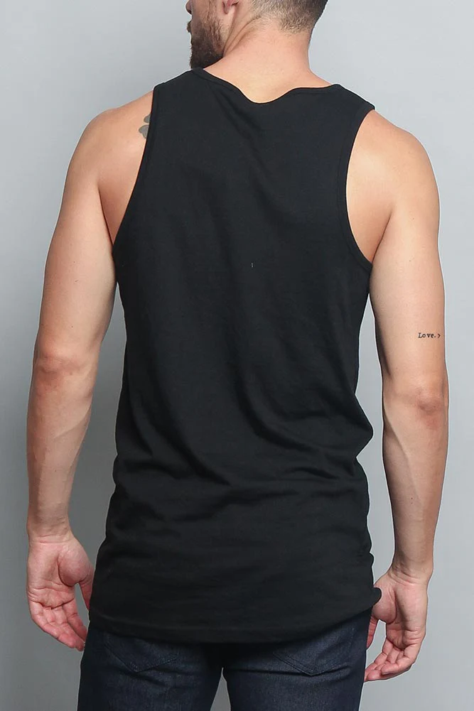 Basic Essential Straight Hem Long Length Tank Top - Image 43