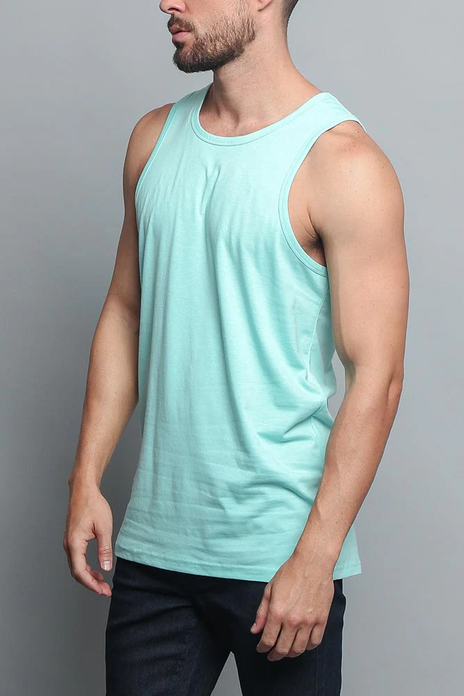 Basic Essential Straight Hem Long Length Tank Top (New Colorways) - Image 12
