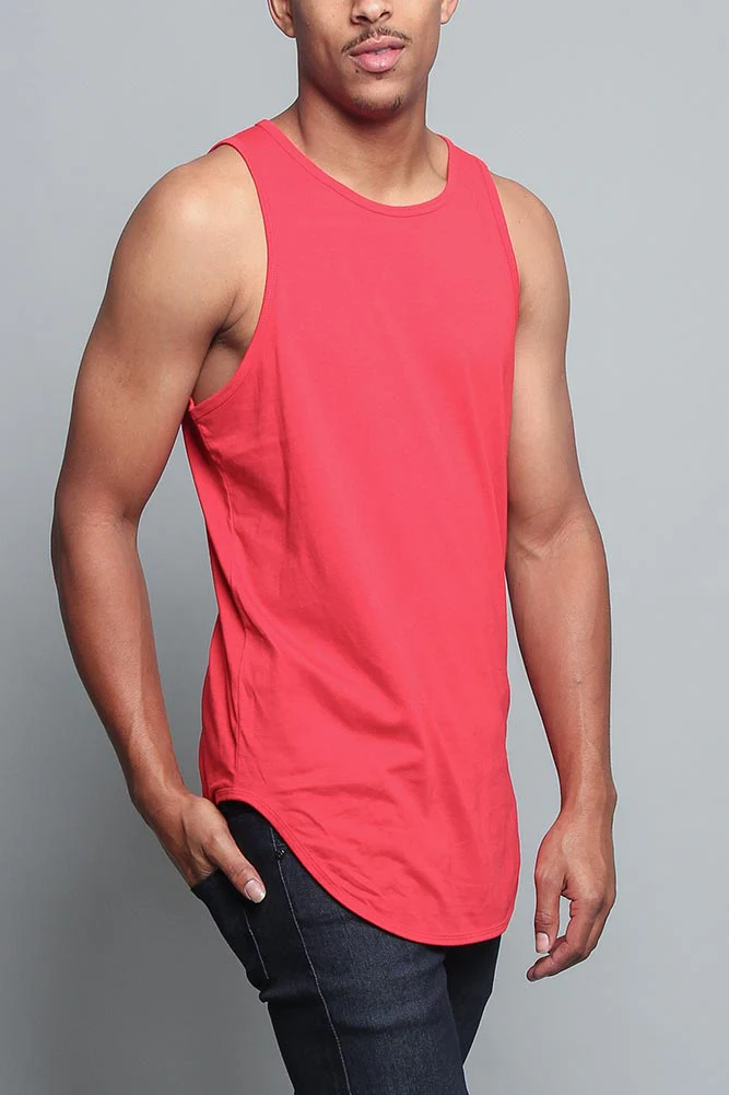 Basic Long Length Curved Hem Tank Top (New 2018 Colorways) - Image 24