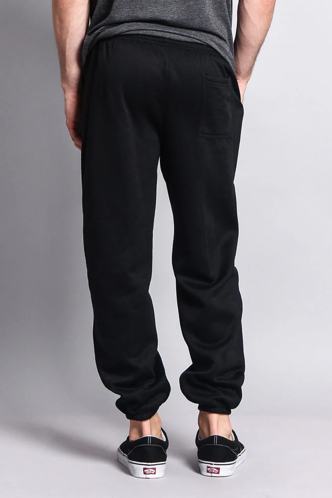 Basic Solid Color Fleece Sweatpants - Image 10
