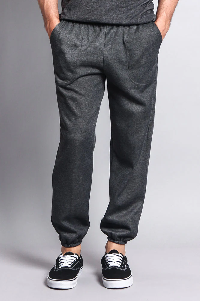 Basic Solid Color Fleece Sweatpants - Image 18