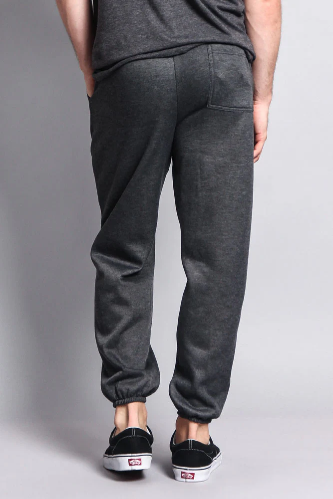 Basic Solid Color Fleece Sweatpants - Image 20