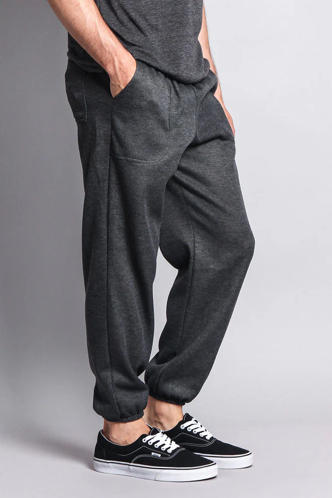 Basic Solid Color Fleece Sweatpants - Image 21