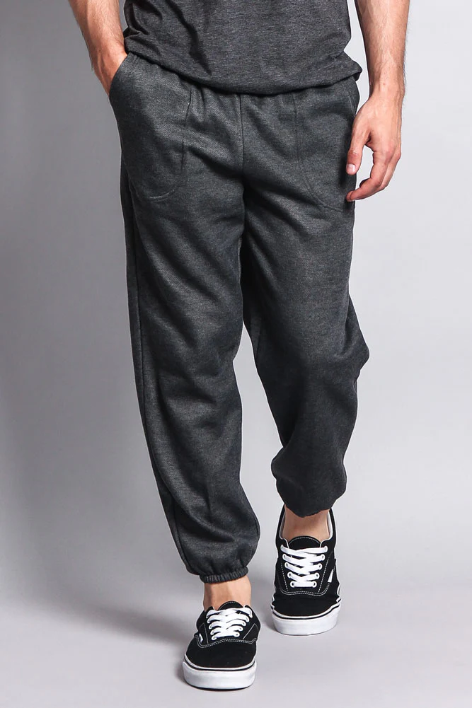 Basic Solid Color Fleece Sweatpants - Image 22