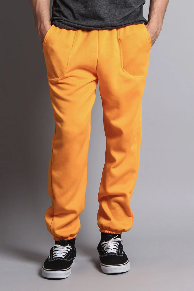Basic Solid Color Fleece Sweatpants - Image 28