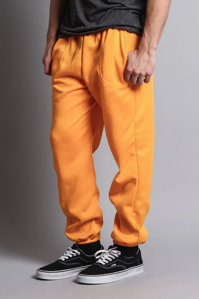 Basic Solid Color Fleece Sweatpants - Image 29