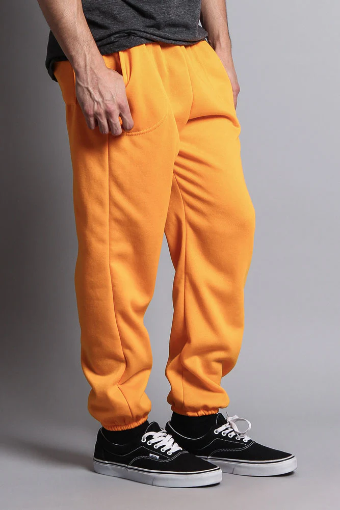 Basic Solid Color Fleece Sweatpants - Image 30