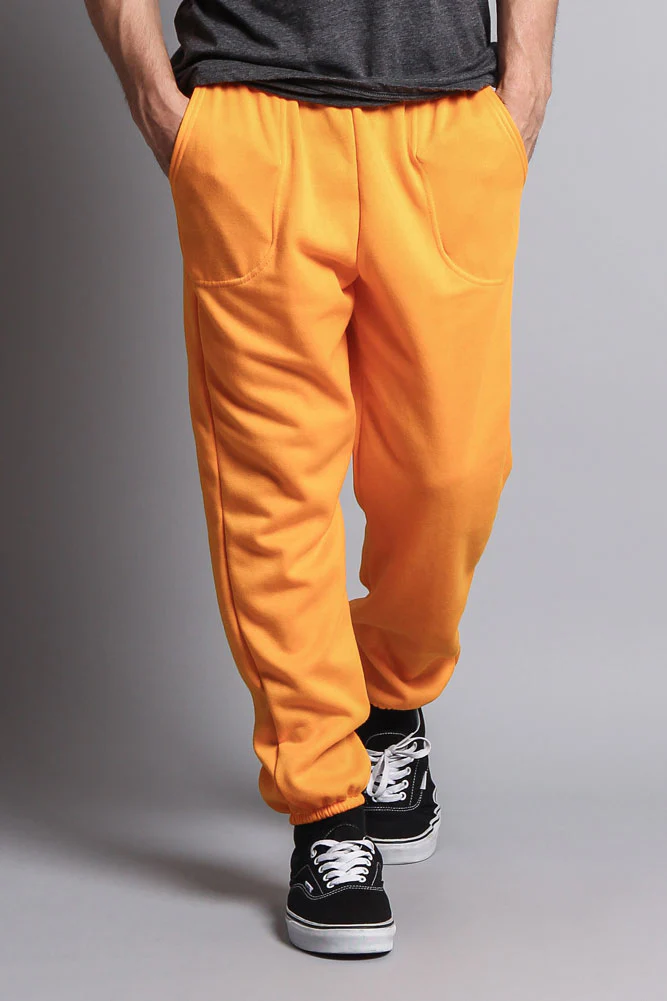 Basic Solid Color Fleece Sweatpants - Image 32