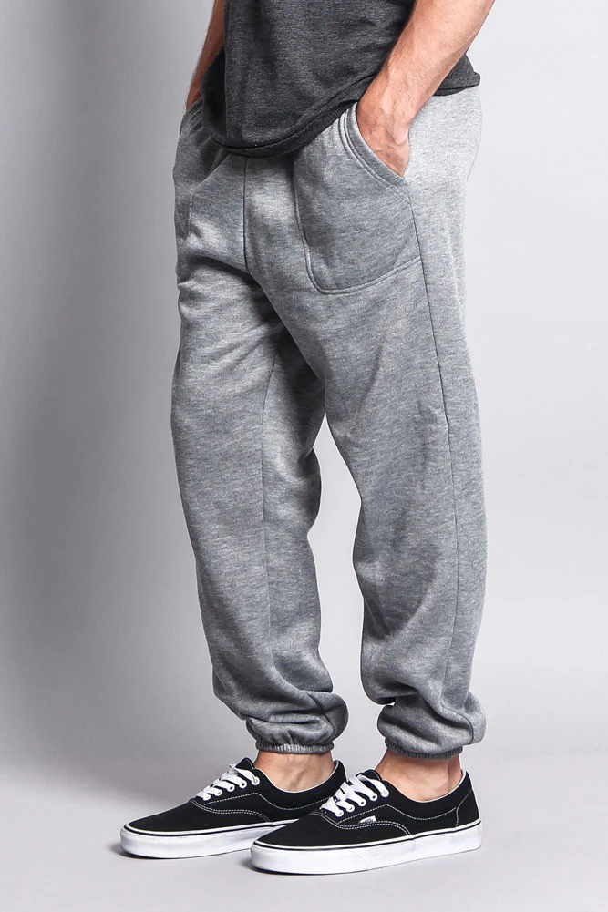 Basic Solid Color Fleece Sweatpants - Image 33