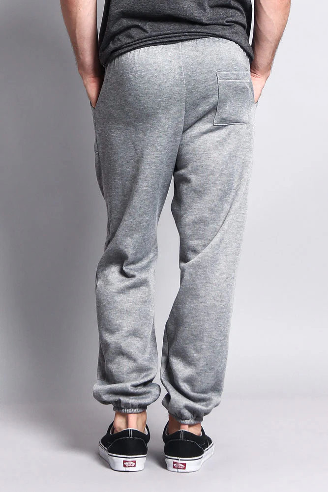 Basic Solid Color Fleece Sweatpants - Image 34
