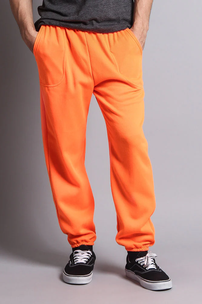 Basic Solid Color Fleece Sweatpants - Image 37