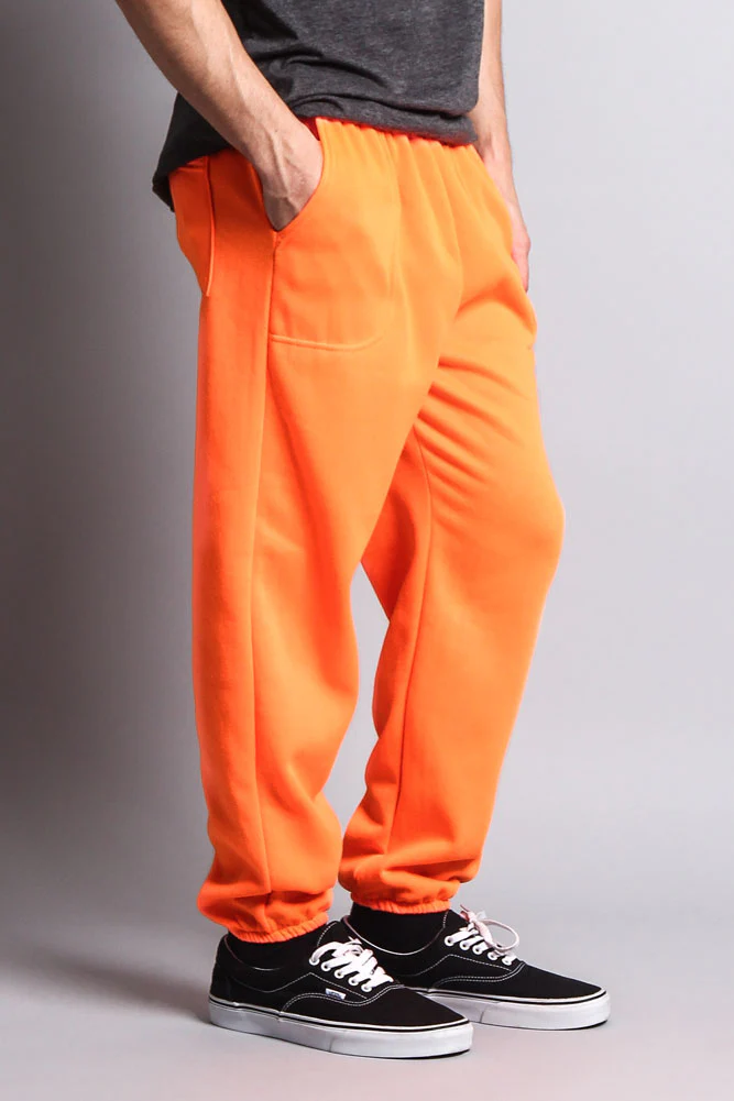 Basic Solid Color Fleece Sweatpants - Image 39