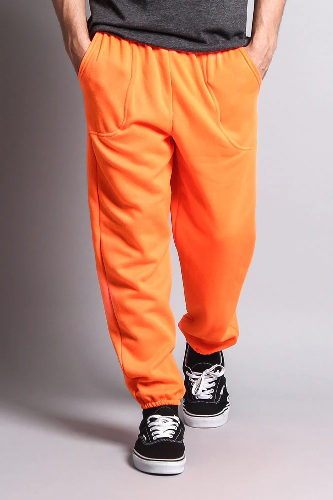 Basic Solid Color Fleece Sweatpants - Image 41