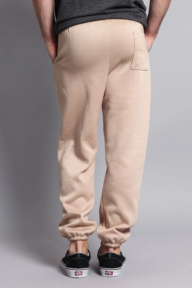 Basic Solid Color Fleece Sweatpants - Image 5