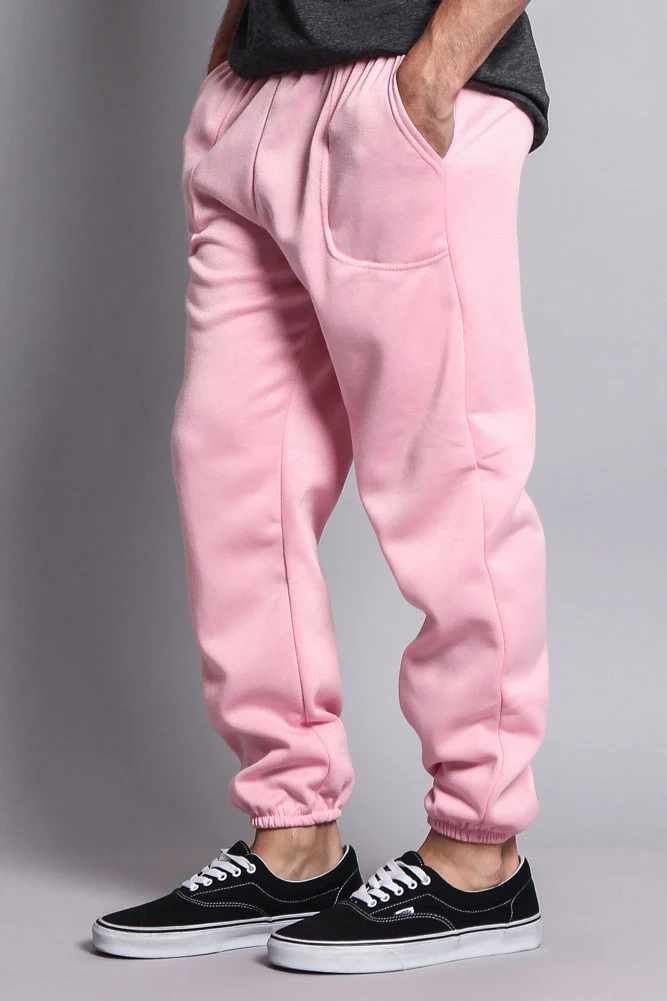 Basic Solid Color Fleece Sweatpants - Image 52