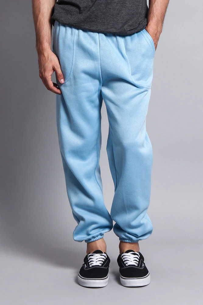Basic Solid Color Fleece Sweatpants - Image 61