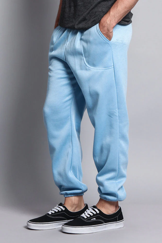 Basic Solid Color Fleece Sweatpants - Image 62