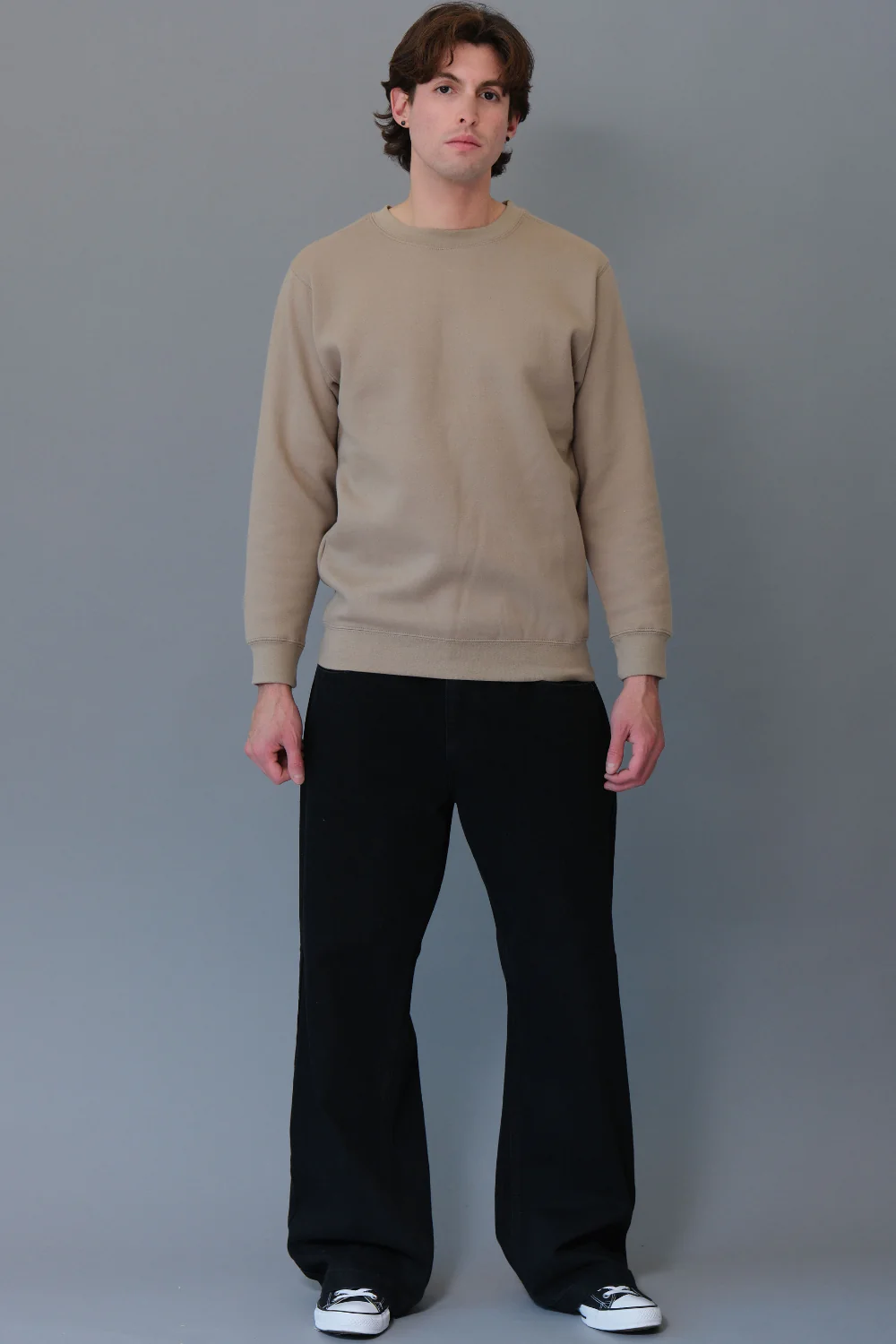 Basic Solid Crew-Neck Sweatshirt - Image 13