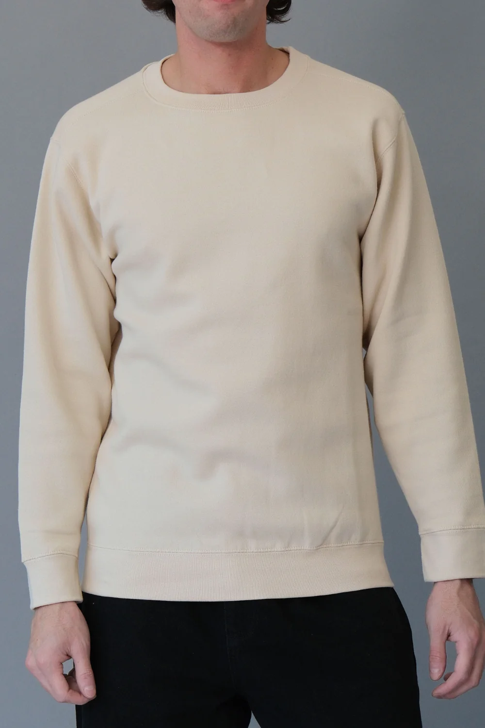 Basic Solid Crew-Neck Sweatshirt - Image 14