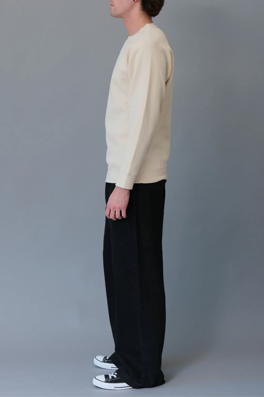 Basic Solid Crew-Neck Sweatshirt - Image 18