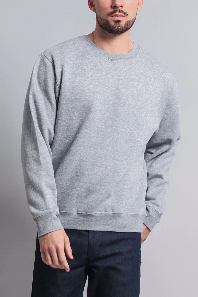 Basic Solid Crew-Neck Sweatshirt - Image 25