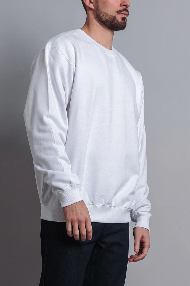Basic Solid Crew-Neck Sweatshirt - Image 26