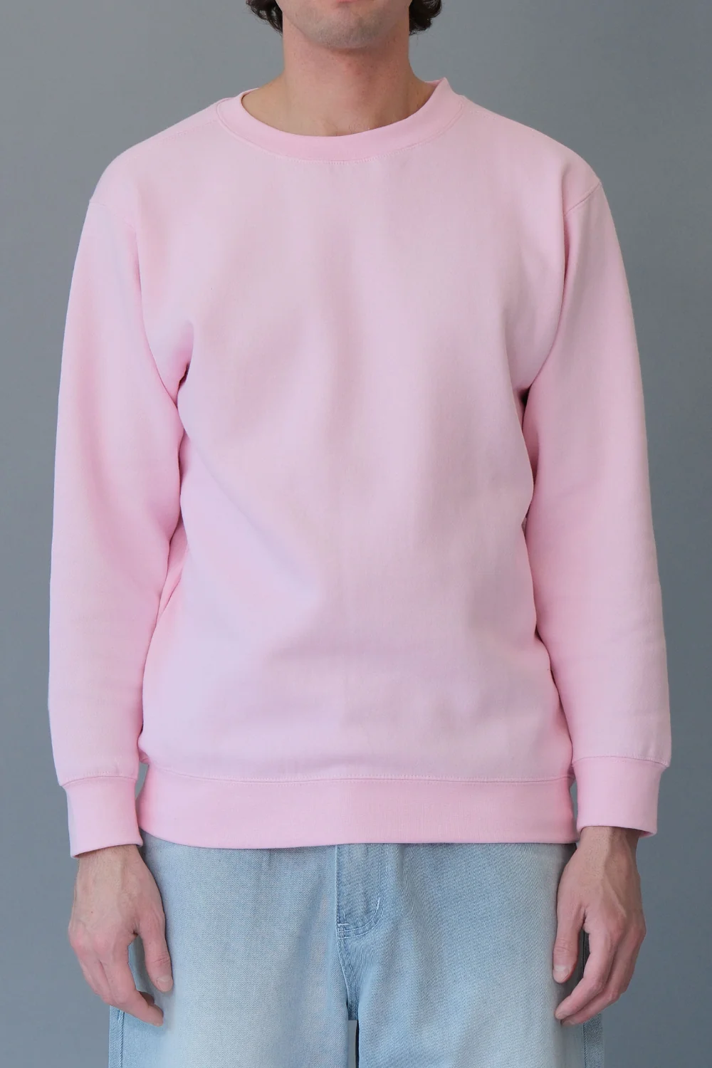 Basic Solid Crew-Neck Sweatshirt - Image 4