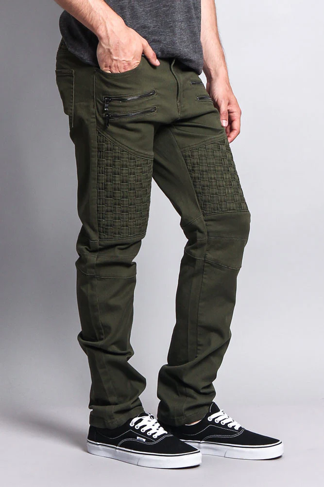 Basket Weave Biker Twill Jeans - Image 19