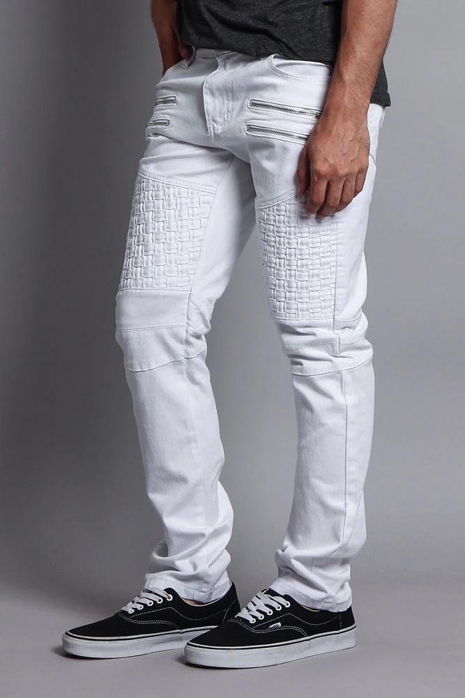 Basket Weave Biker Twill Jeans - Image 27