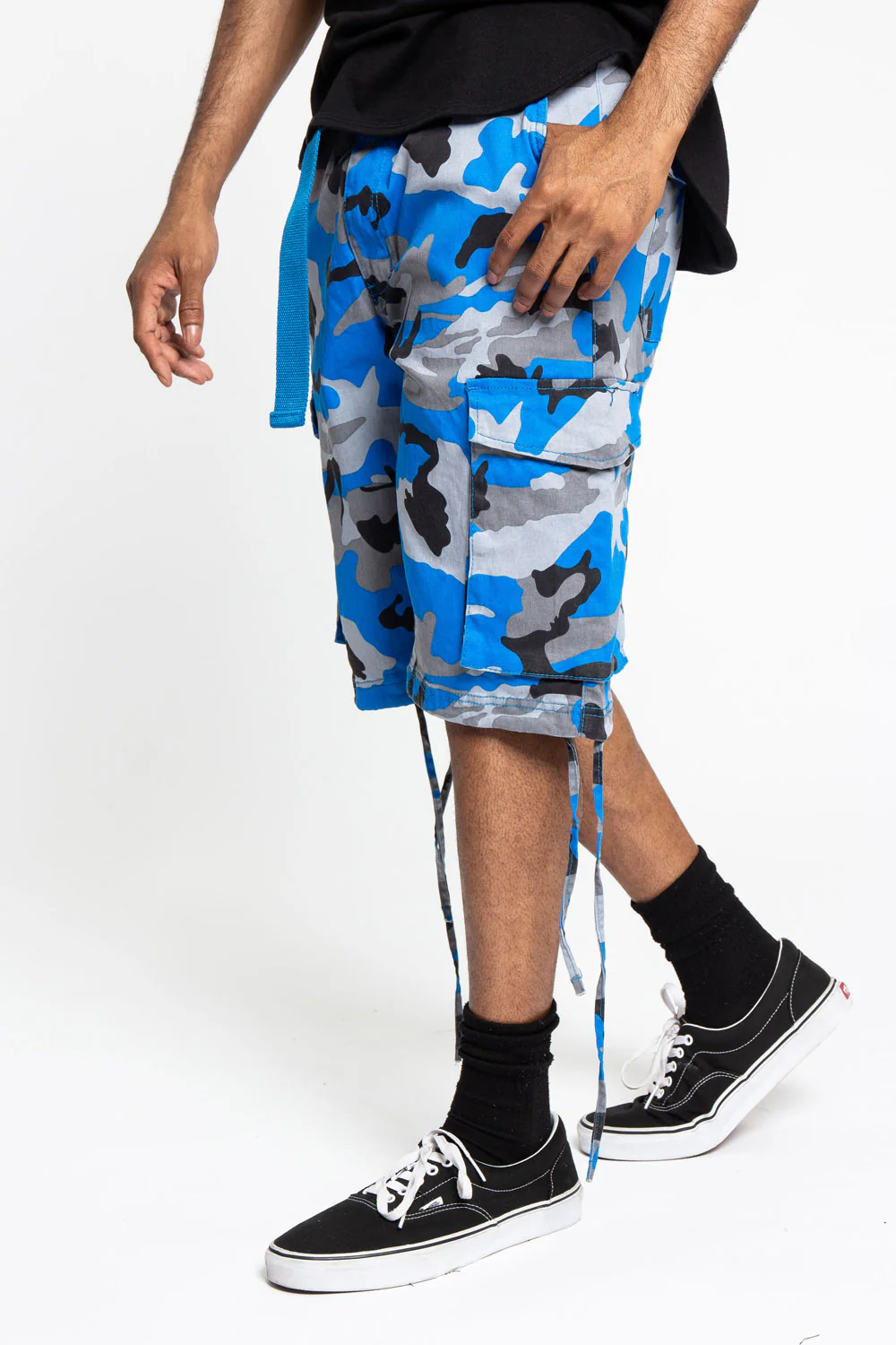 Belted Camo Cargo Shorts - Image 14