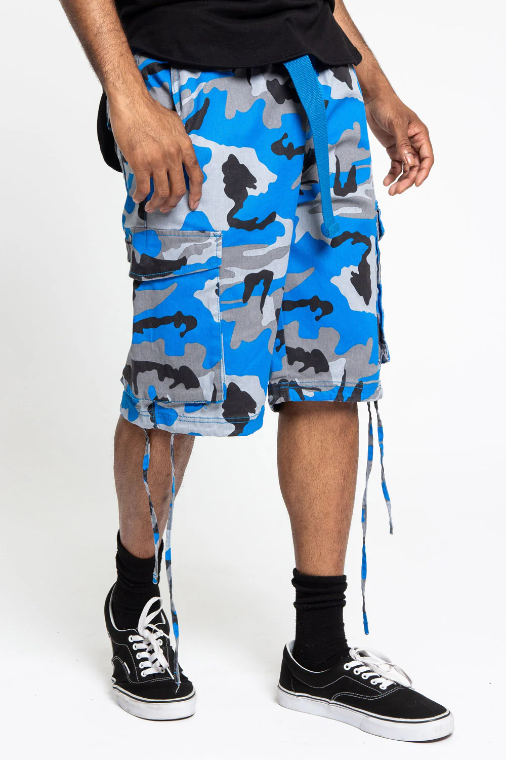 Belted Camo Cargo Shorts - Image 16