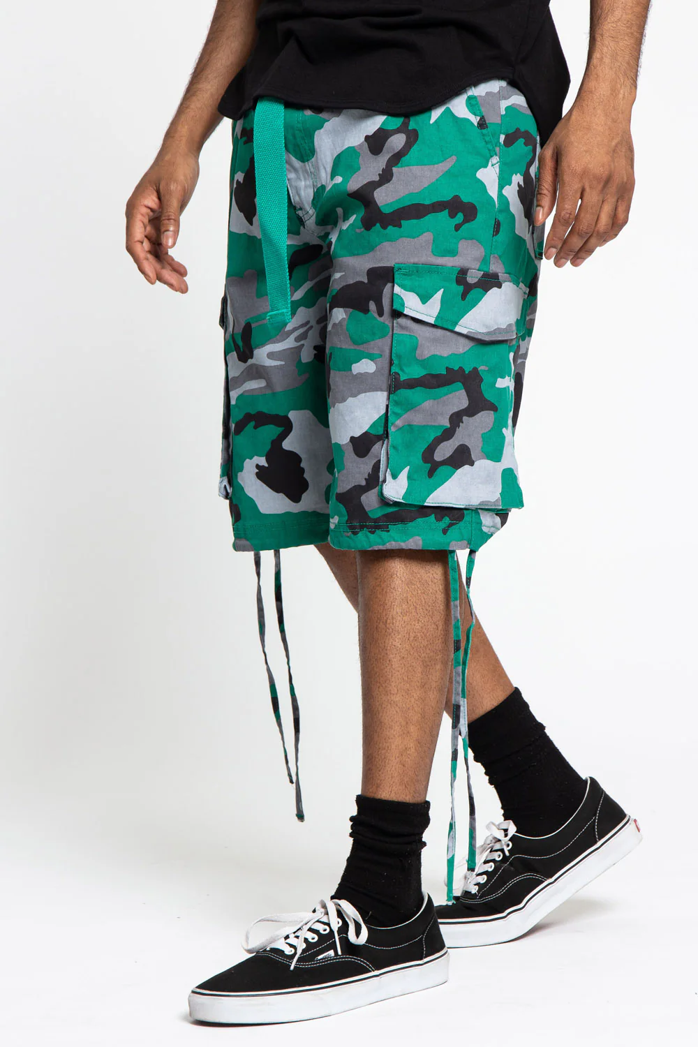Belted Camo Cargo Shorts - Image 19