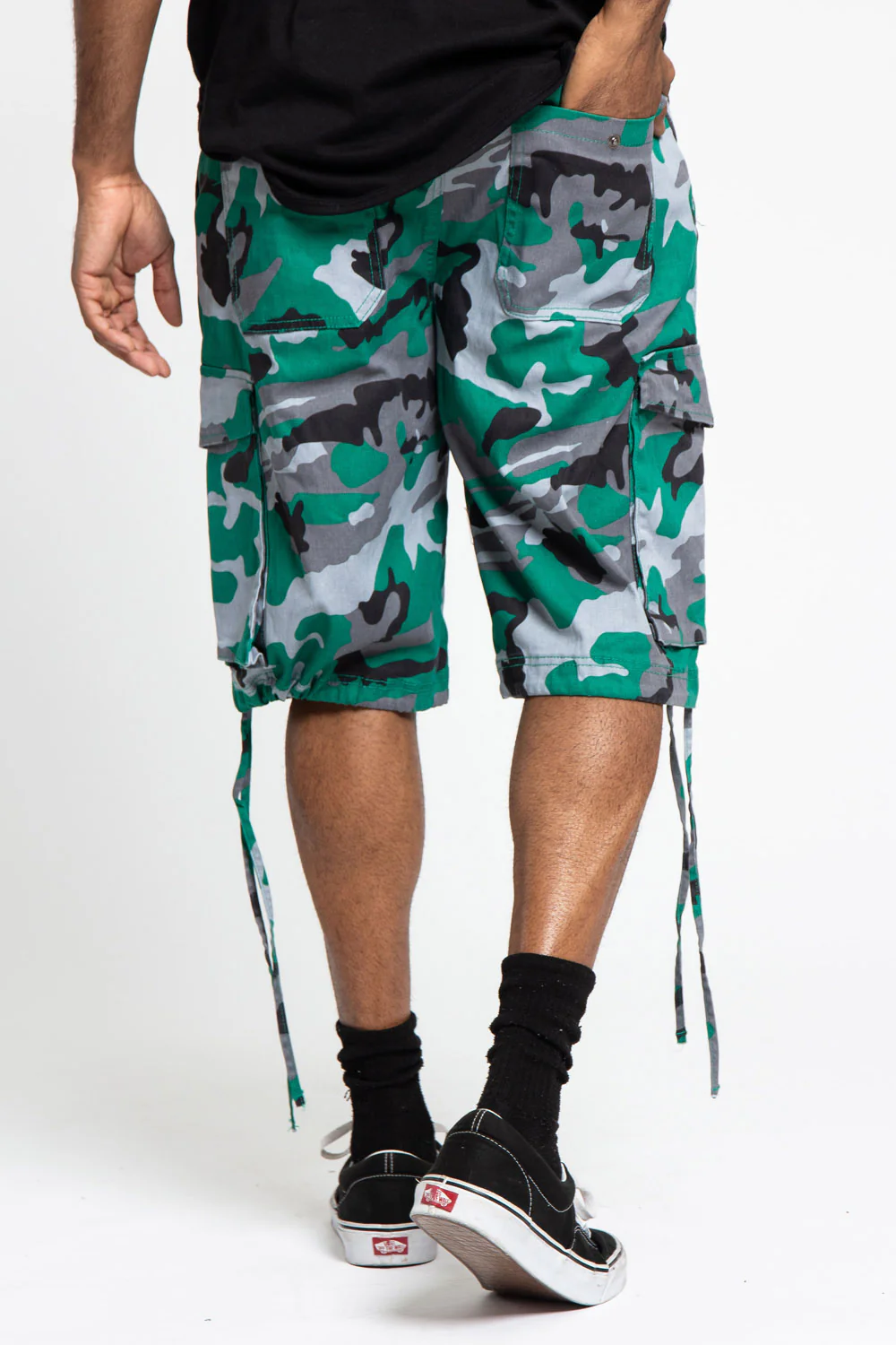 Belted Camo Cargo Shorts - Image 20