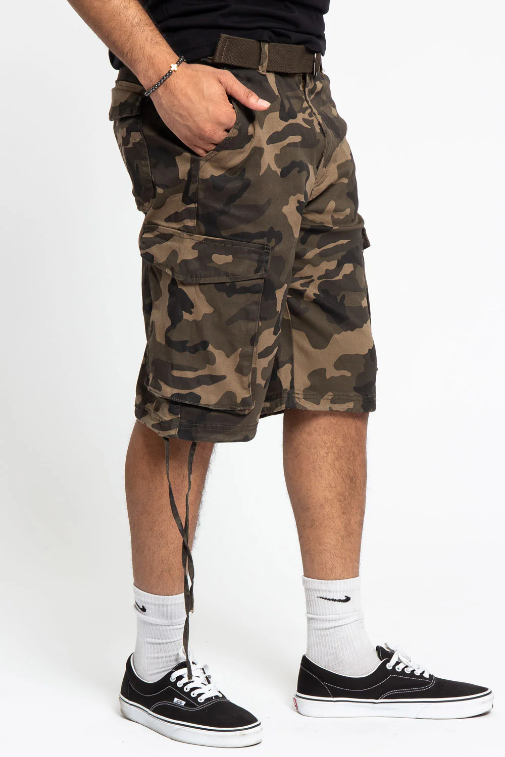 Belted Camo Cargo Shorts - Image 31