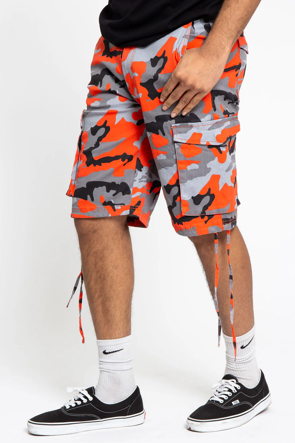 Belted Camo Cargo Shorts - Image 33