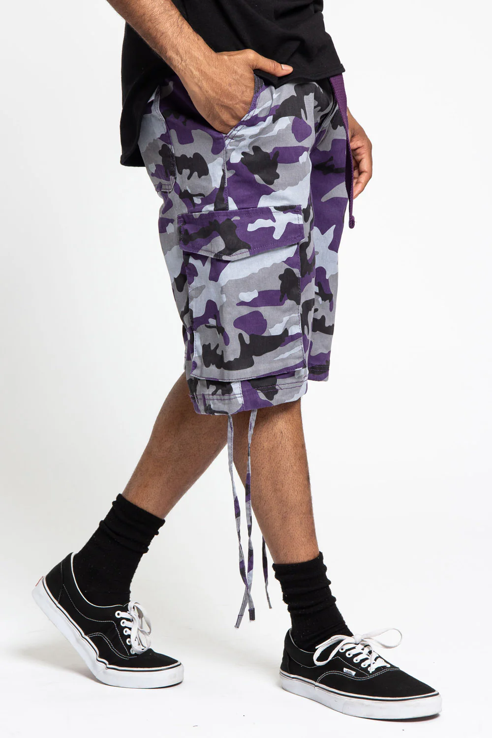 Belted Camo Cargo Shorts - Image 40