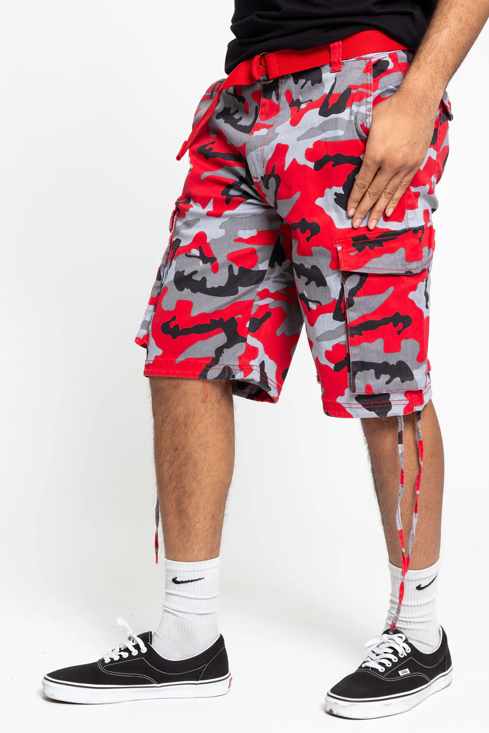 Belted Camo Cargo Shorts - Image 43