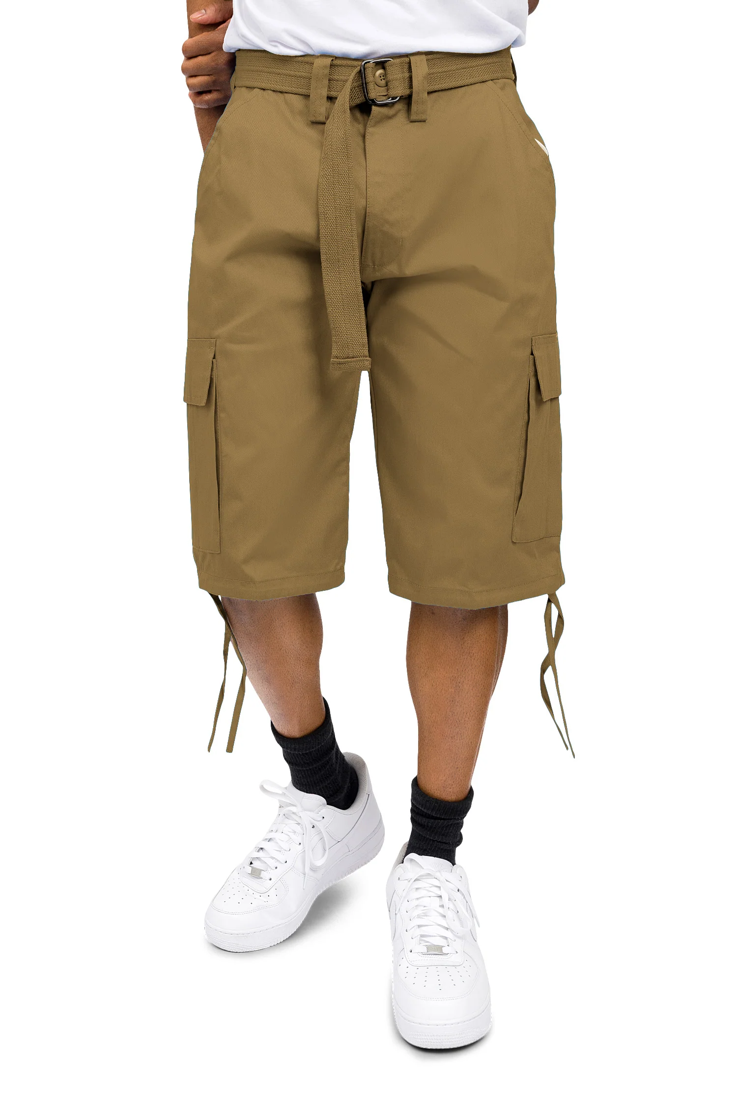 Belted Solid Cargo Shorts (New Colorways) - Image 6