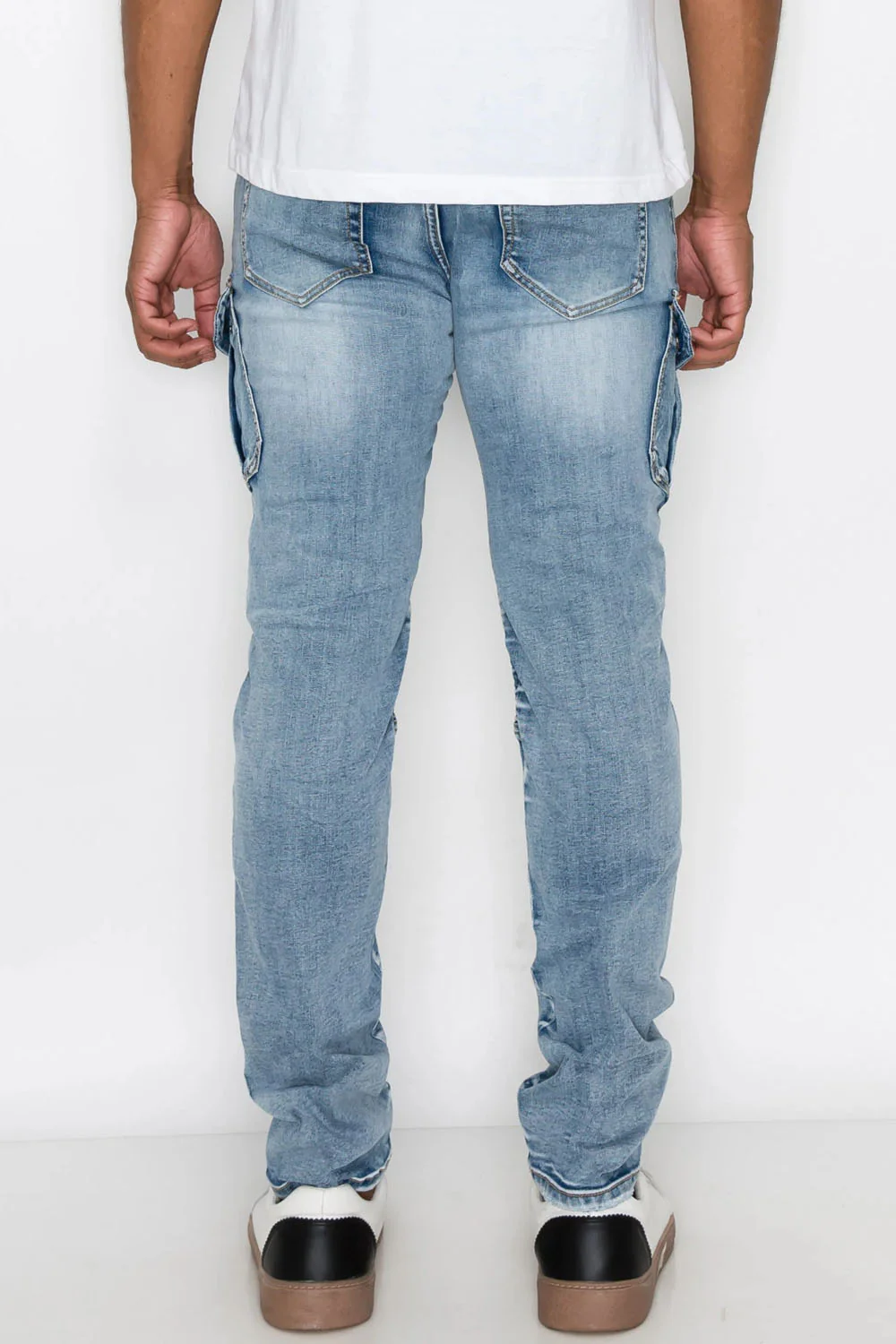 Biker Cargo Denim Jeans - Image 3