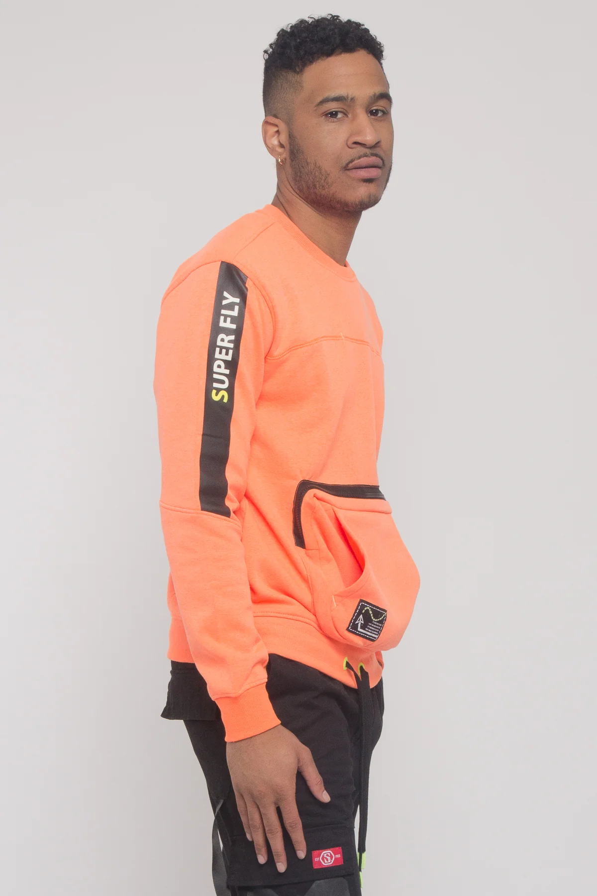 Buckled Front Pocket Pullover Crewneck - Image 16