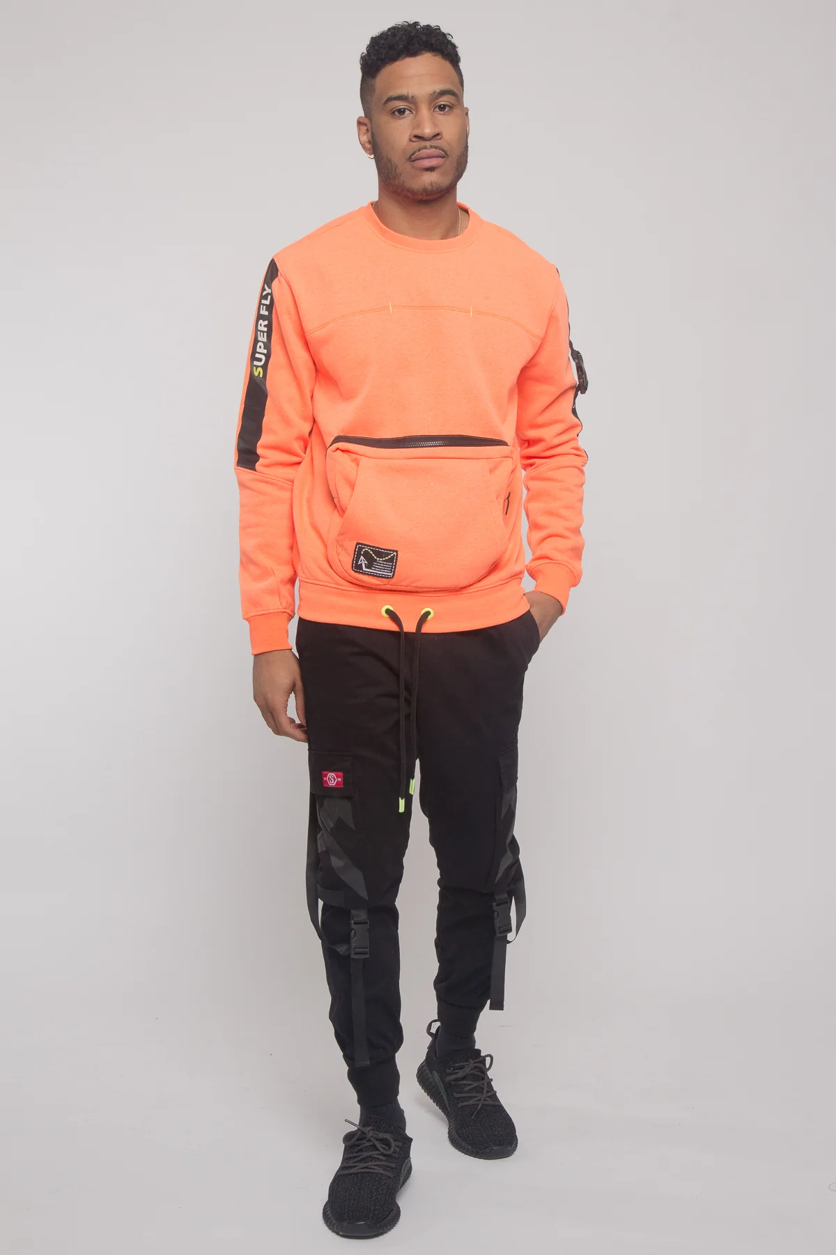 Buckled Front Pocket Pullover Crewneck - Image 17