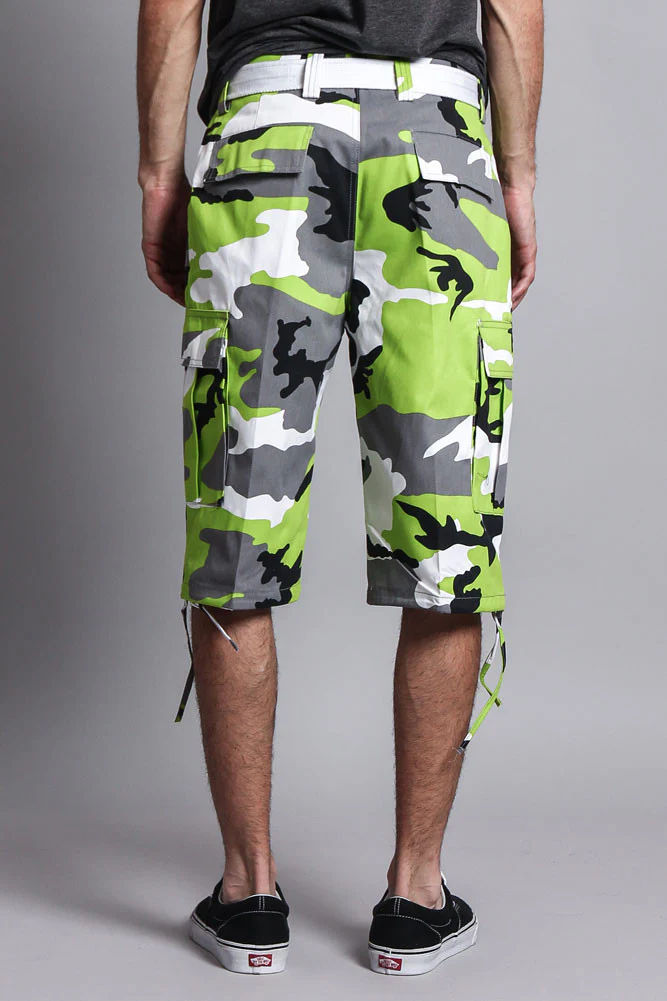 Belted Camo Cargo Shorts - Image 18
