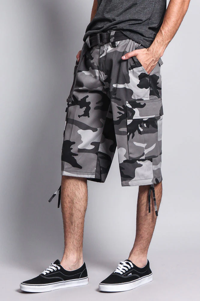 Belted Camo Cargo Shorts - Image 22
