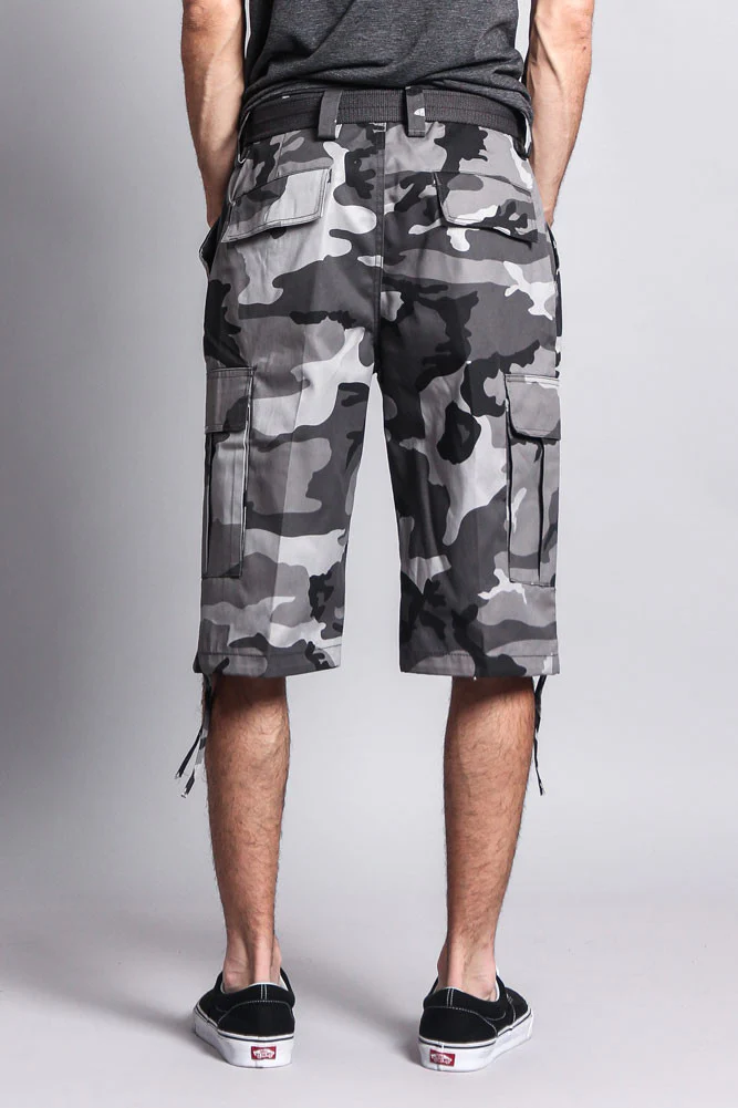 Belted Camo Cargo Shorts - Image 23