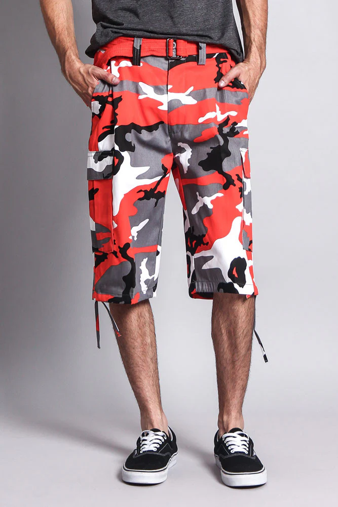 Belted Camo Cargo Shorts - Image 26