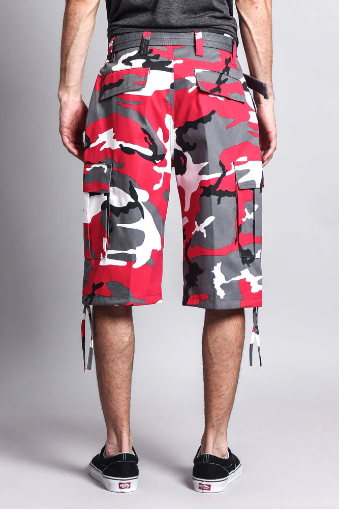 Belted Camo Cargo Shorts - Image 38