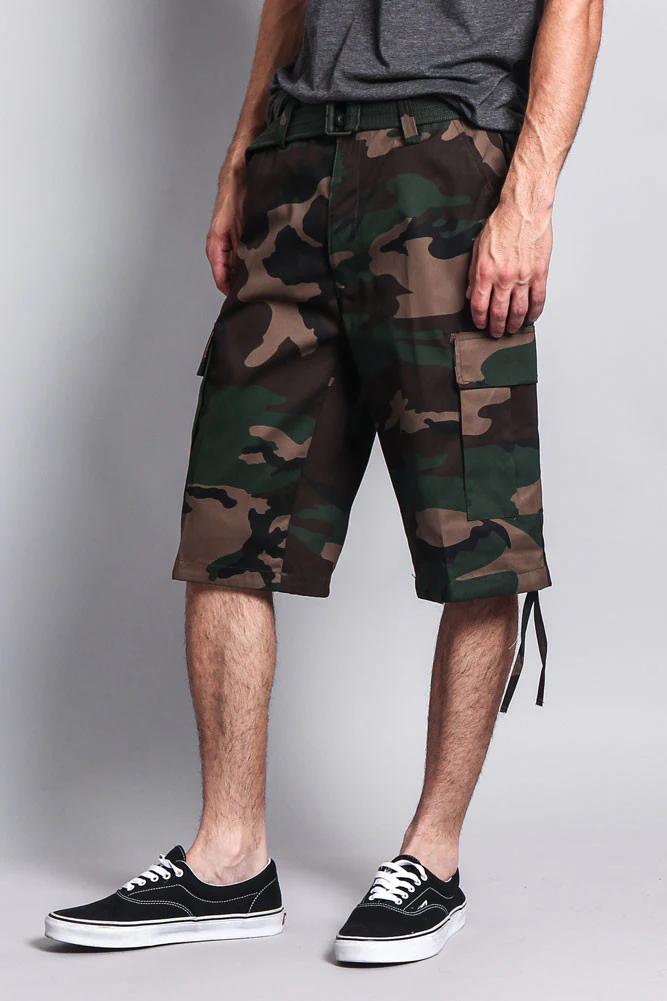 Belted Camo Cargo Shorts - Image 47