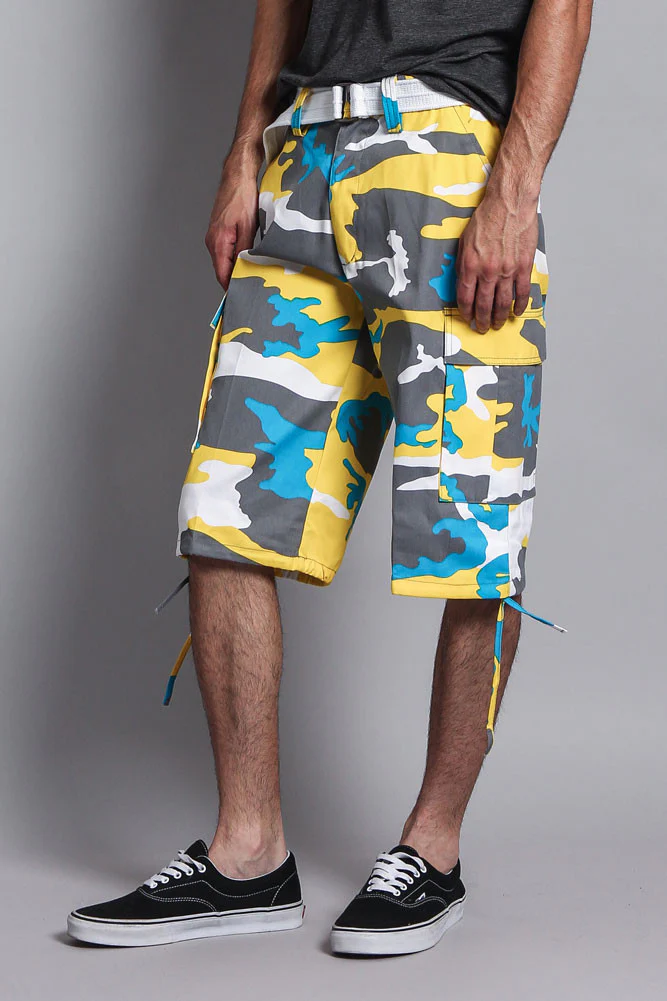 Belted Camo Cargo Shorts - Image 52